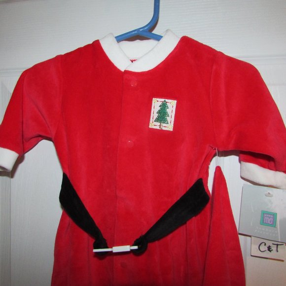Little Me Santa Suit and Hat Sz 3 mos - Picture 7 of 11